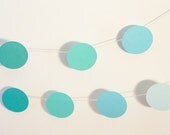 Circle Garland in Ocean - Shades of Green & Blue - Decoration for Parties, Showers and Events