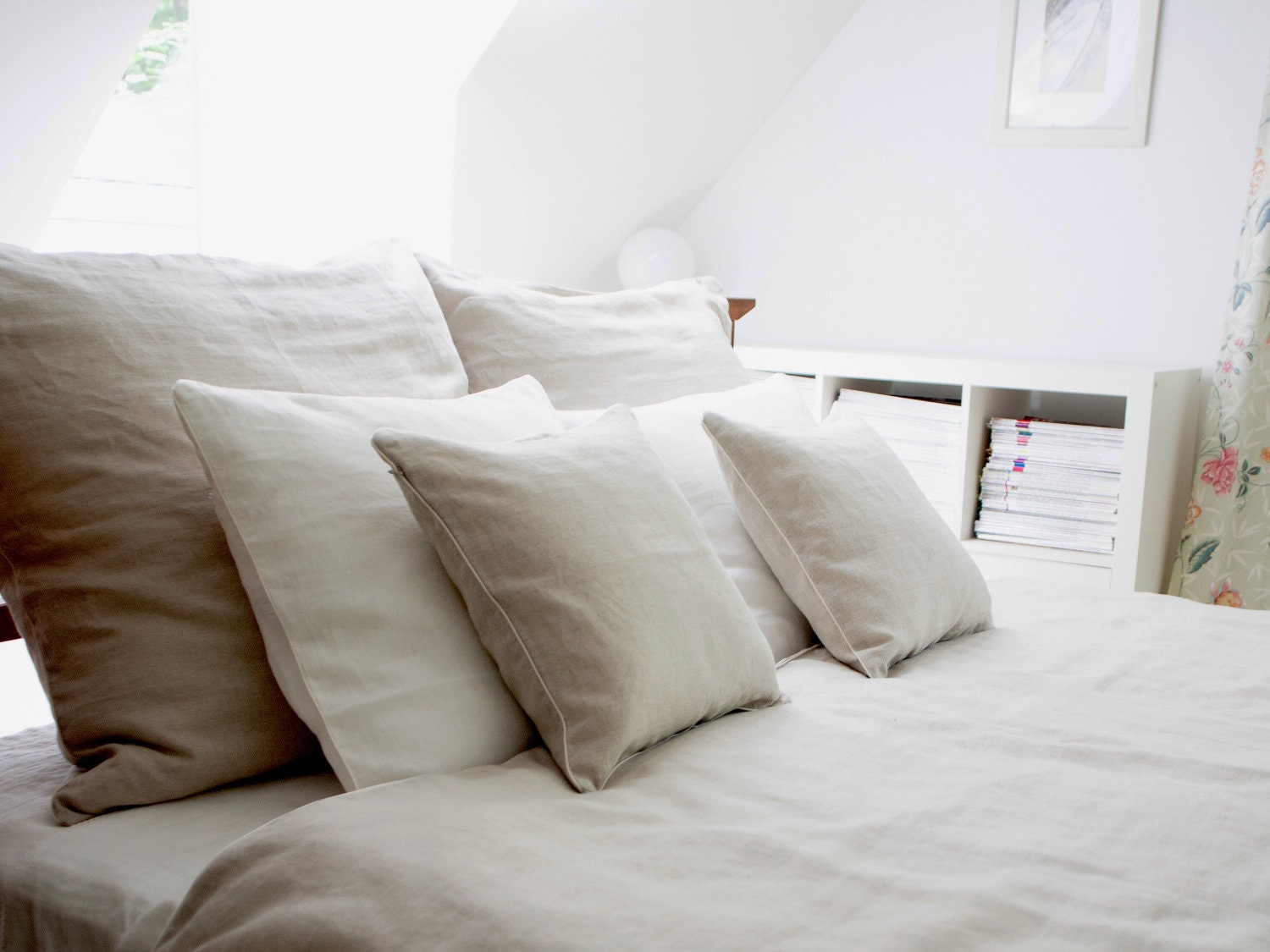 Linen bedding( 100%  Linen ) Natural, Queen size - MoodsStore