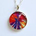 Dopamine Under the Microscope round pendant necklace