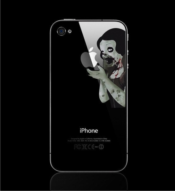 Snow white--iPhone Decal iPhone 4 Stickers iPhone 4 iPhone 4S Decals Apple Decal iPad stickers iPhone5 Stickers