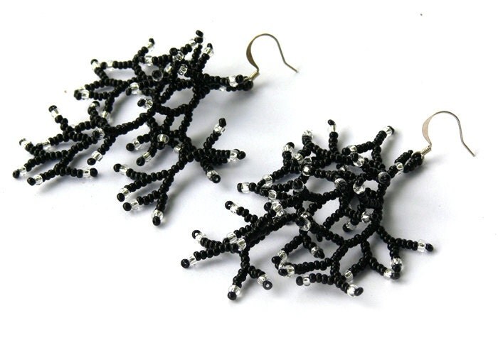 black long earrings