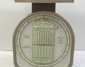Vintage 1968 Pelouze Postal Scale 10lbs Metal Displays Rates Letter Package Air Mail