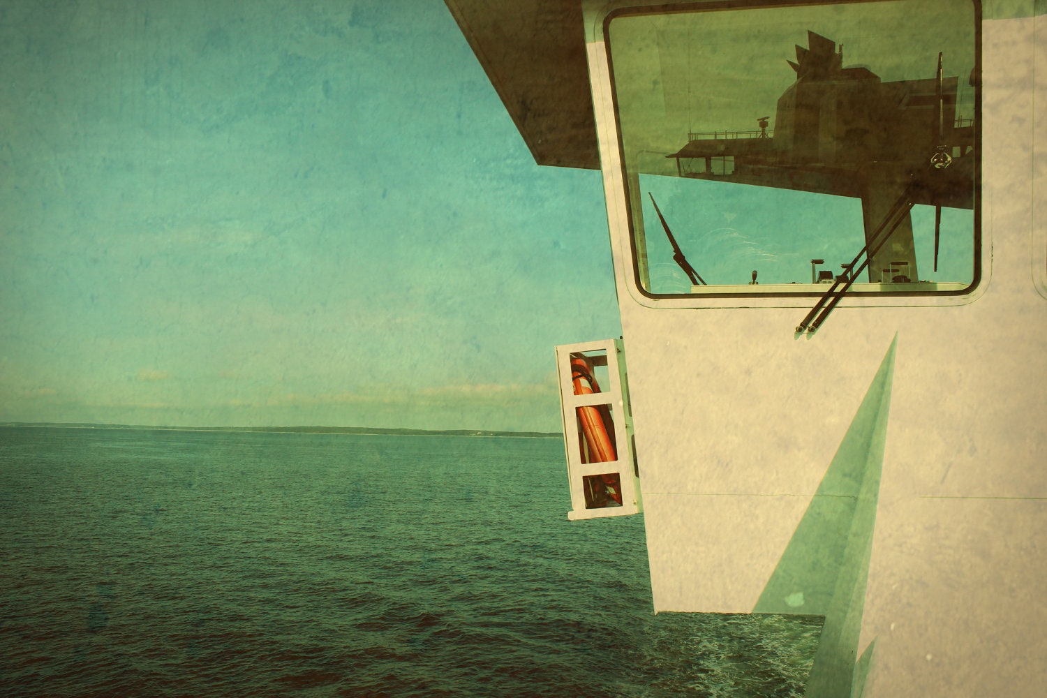Vintage Martha's Vineyard Ferry Photograph, Retro Beach Photo, Cape Cod, Massachusetts, 8" x 12"