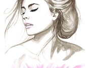 Original Watercolor Fashion Illustration Modern Art Painting tittled There's Something Magic In You N.2