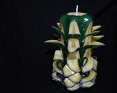 Pineapple Carved Candle - House Warming Gift - Hospitality -  sculpted candle