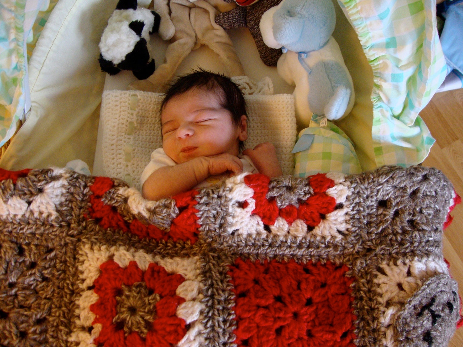baby gabe's granny square bear blanket