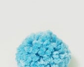 autumn sky pompom - hair ponytail. lovely gift for girls, cute bracelet, ocean blue