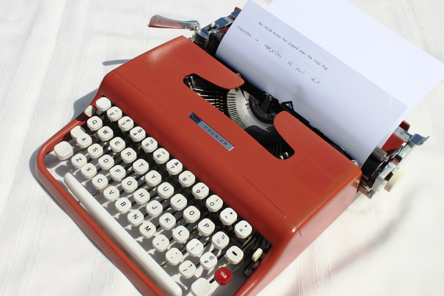 Orange Typewriter