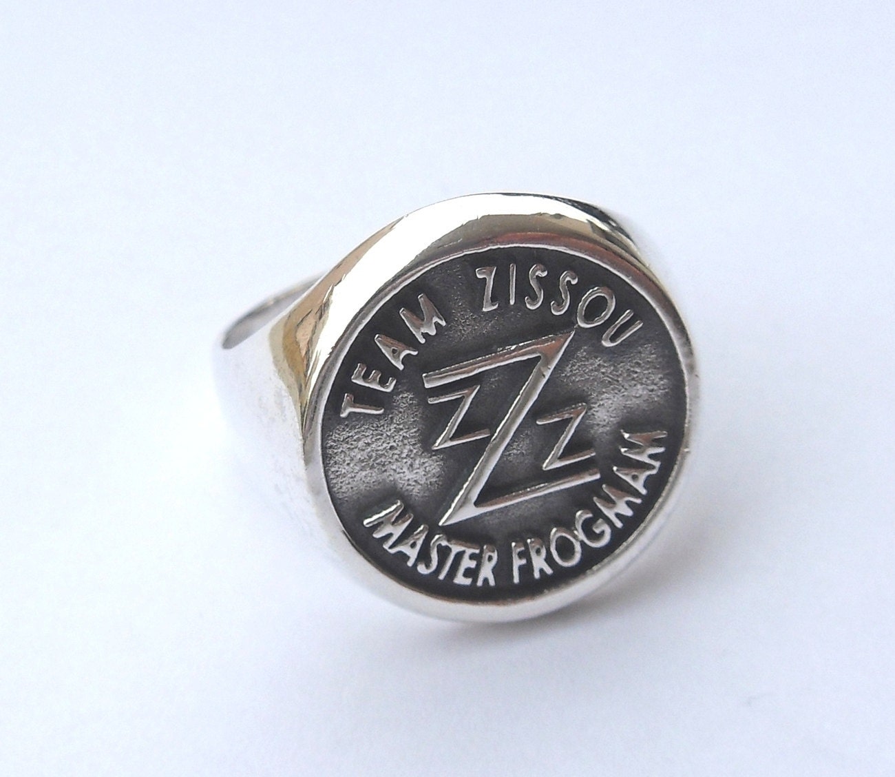 Solid Sterling Silver 925 Life Aquatic Team Zissou Master Frogmam Ring