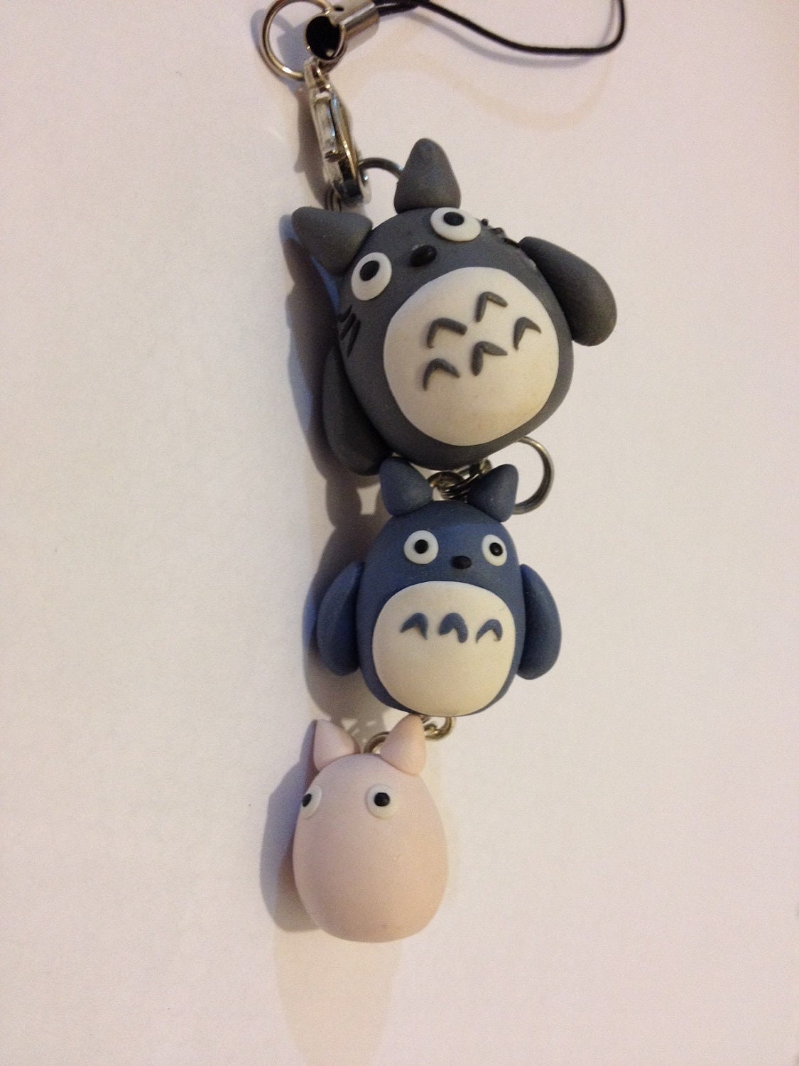 Handmade Fimo Polymer Clay Kawaii Totoro Charm Pendant Phone Accessory Bracelet Necklace