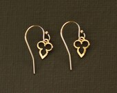 Tiny Gold Mehndi Earrings - 14K Gold over Sterling Silver