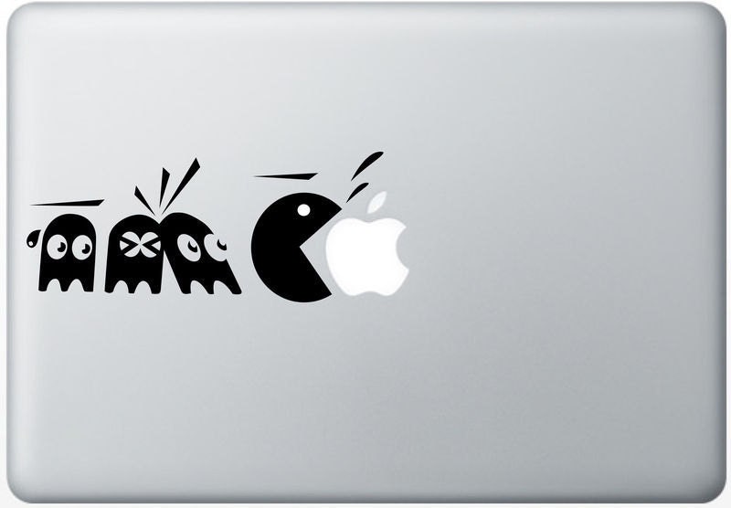 For Macbook Air / Pro Decal Sticker Funny Humor Pacman & Friends