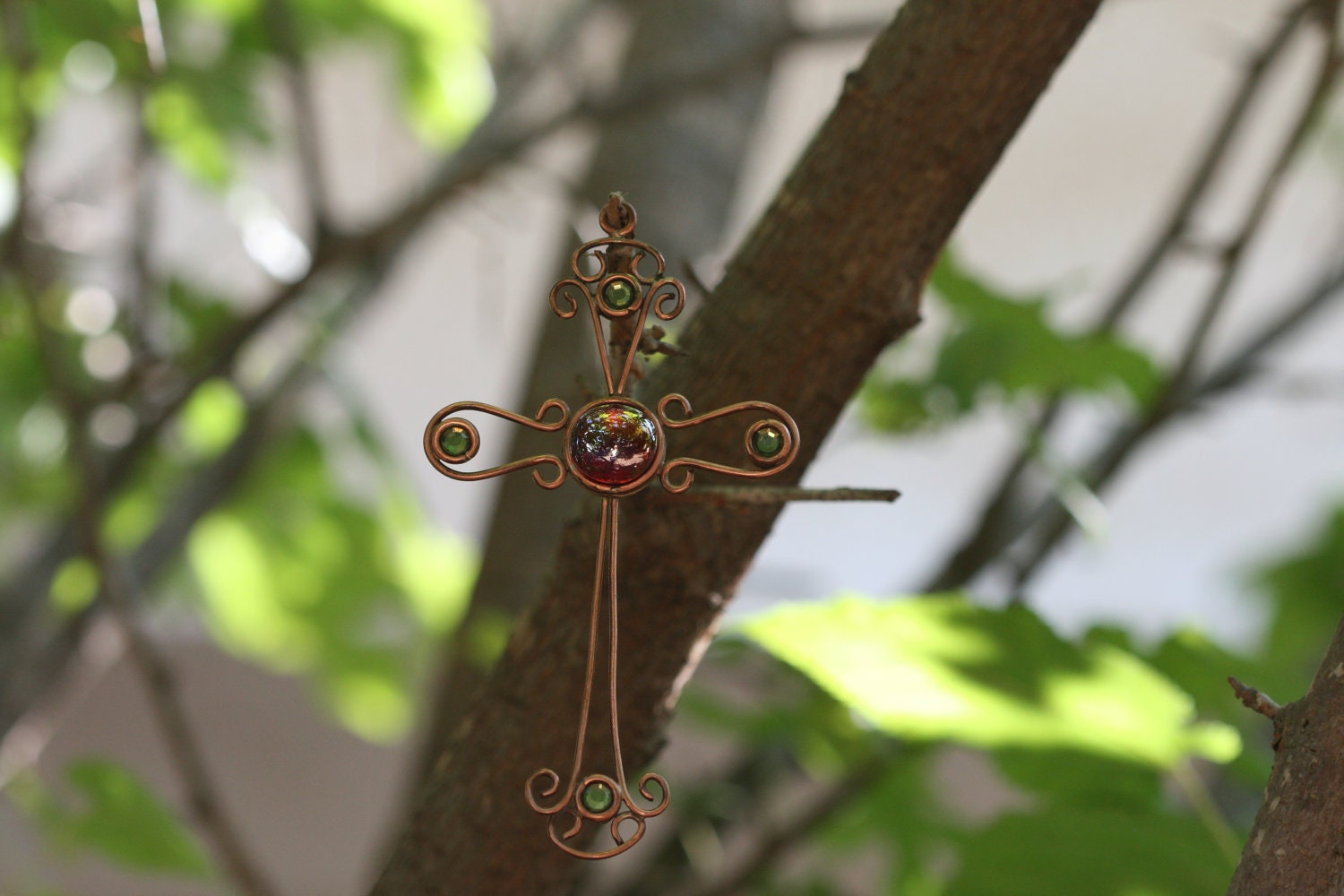 Home Decor,  Copper  Cross, Wall Hanging Cross, Handmade  Cross