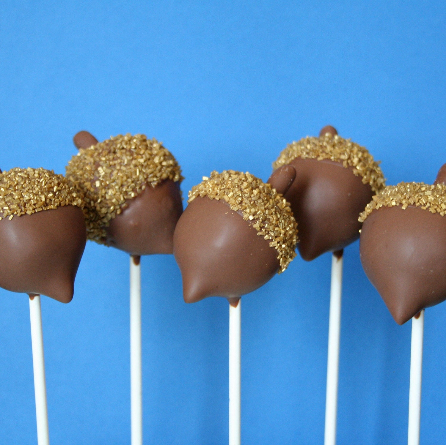 12 Autumn Acorn Cake Pops - perfect for Fall, Halloween, or Thanksgiving - SweetWhimsyShop
