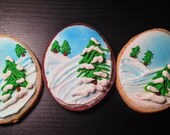 Winter Wonderland Hand Decorated Sugar Cookie - 1/2 dozen