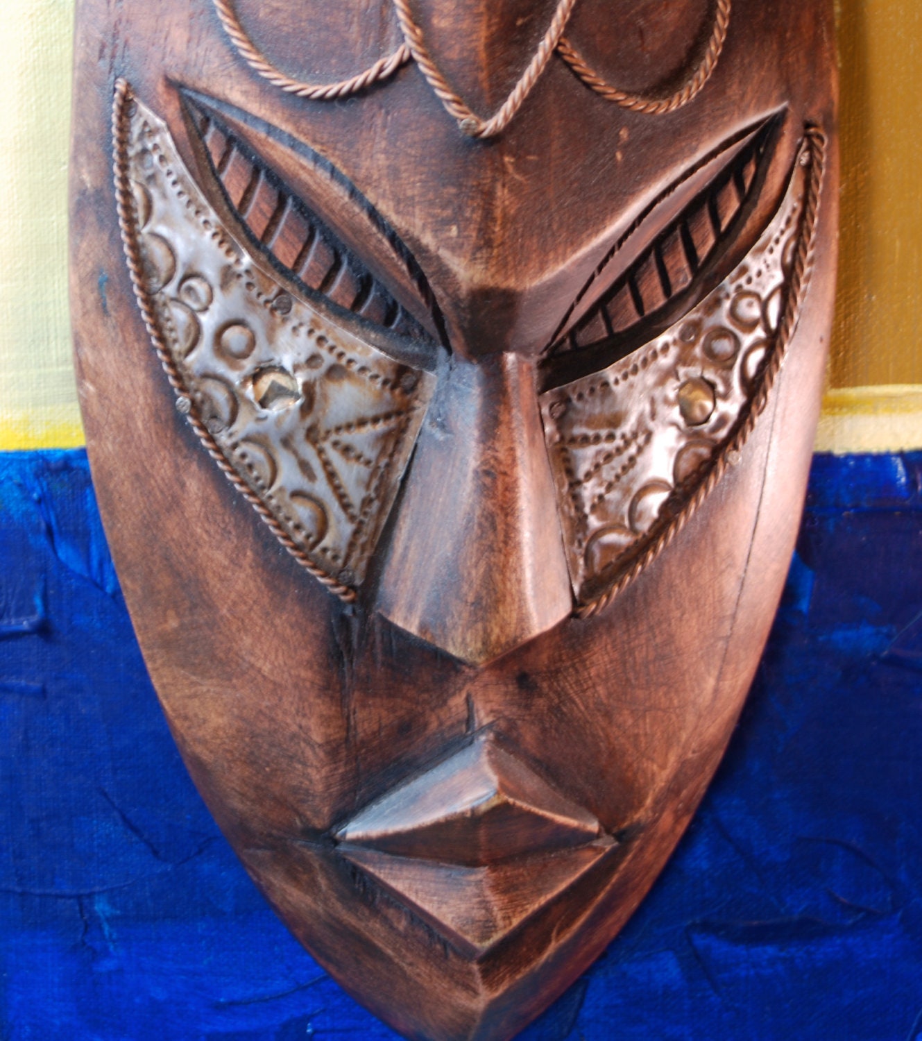 African Masks Elongated African Tribal Mask From Ghana