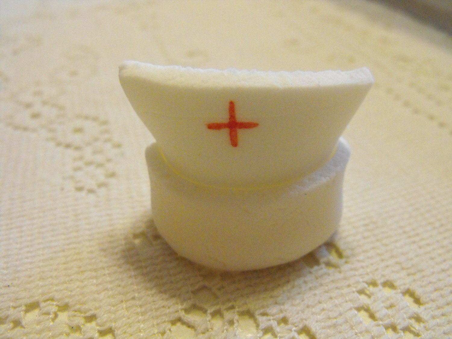 12 Nurse's Hat Fondant Cupcake Topper