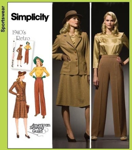Vintage inspired 1940's suit, made to measure from Simplicity pattern 3688