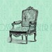 Luis XV Chair - Antique Furniture - Digital Images - Download Graphics - Transfer to pillows, totes, tea towels, invitations - DIY - 1562