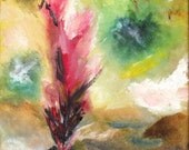 Fire and Brimstone, Abstract Painting. Square Original Handmade Unique Oil Painting. Explosion Within my Soul
