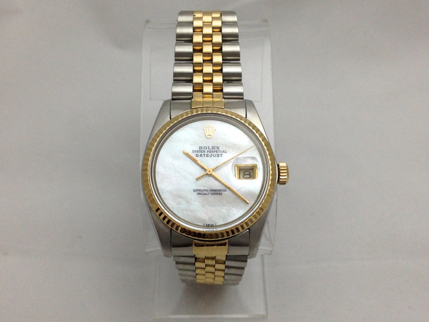 1984 Rolex Oyster Perpetual DATEJUST Watch 18K Gold & Stainless Steel w/ Jubilee Band 16013