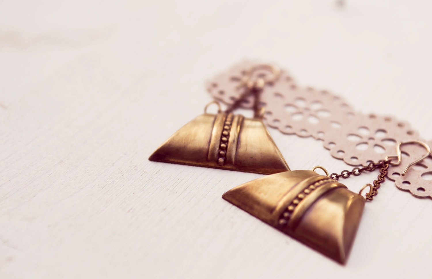 vintage trapezoid earrings