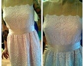 Pretty Pink Lace 80s Dress with Matching Lace Jacket