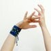 Vintage Embroidery Textile Cuff with Leather