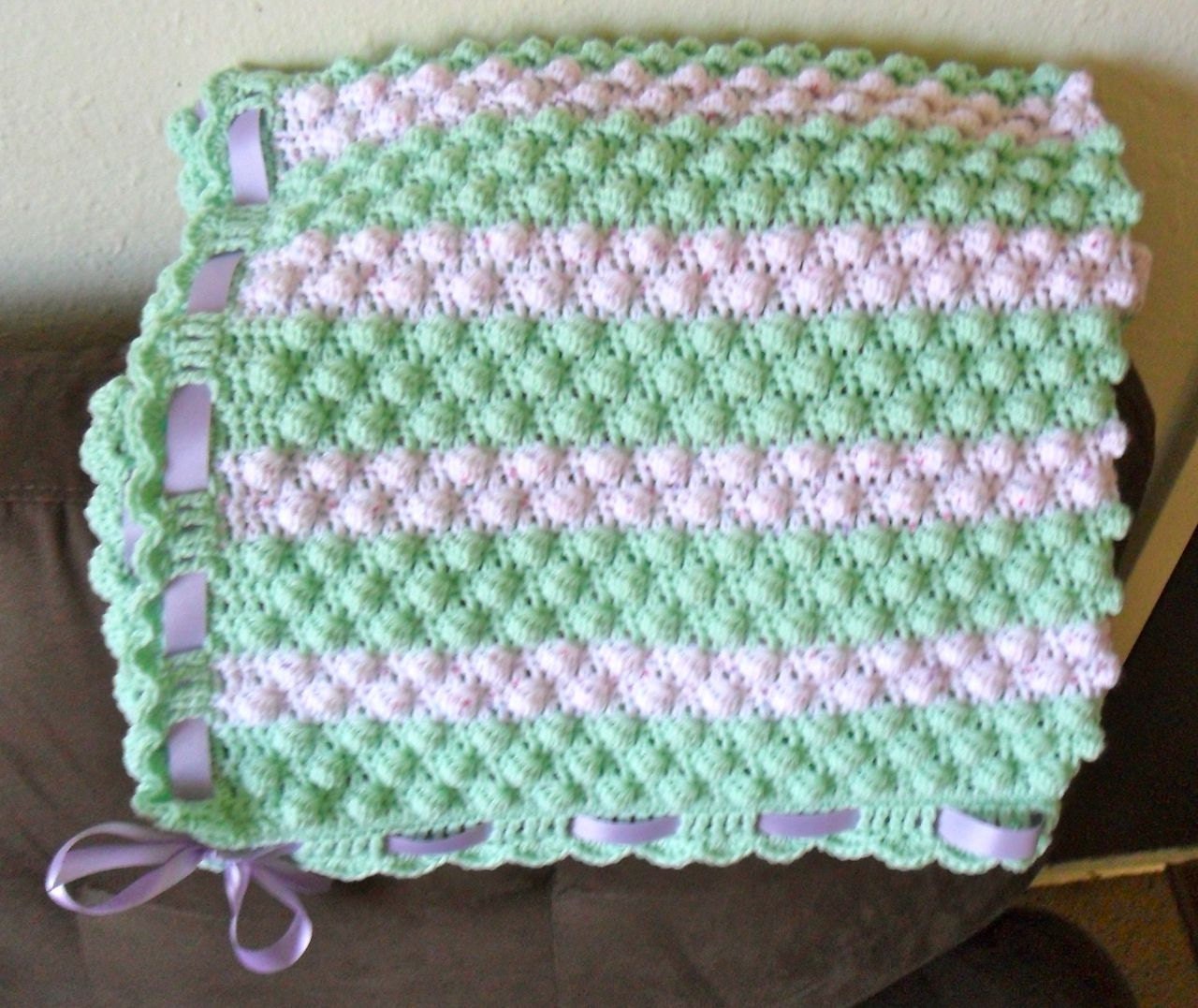Made-to-Order Bunches of Bubbles Baby Afghan Blanket - You Tell Me the Color