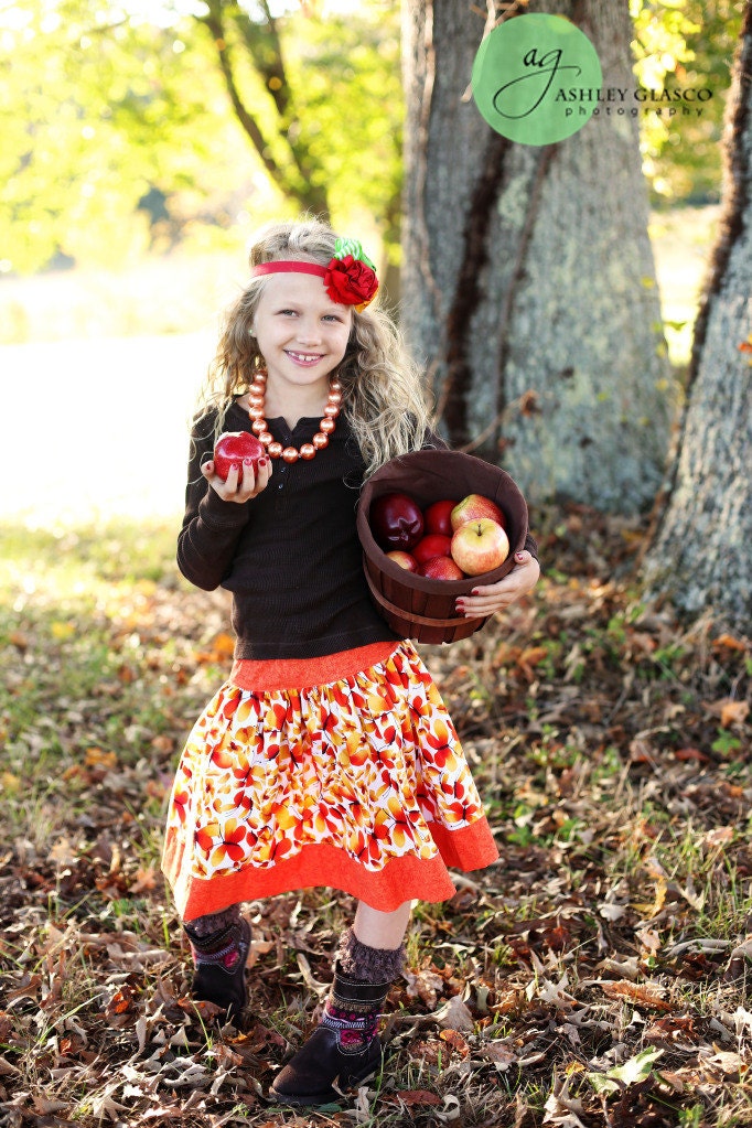 Sizes: 6/12months - 4T - AUTUMN FLUTTER Twirl Skirt - Boutique Girls Skirt