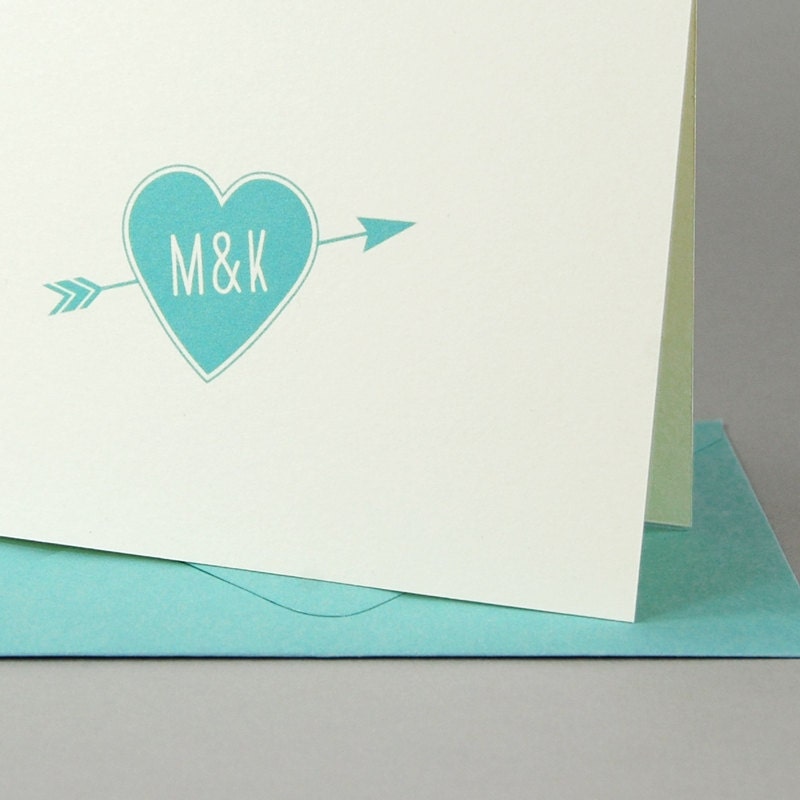 True Love Custom Personalized Stationery / Personalized Stationary Set of 16