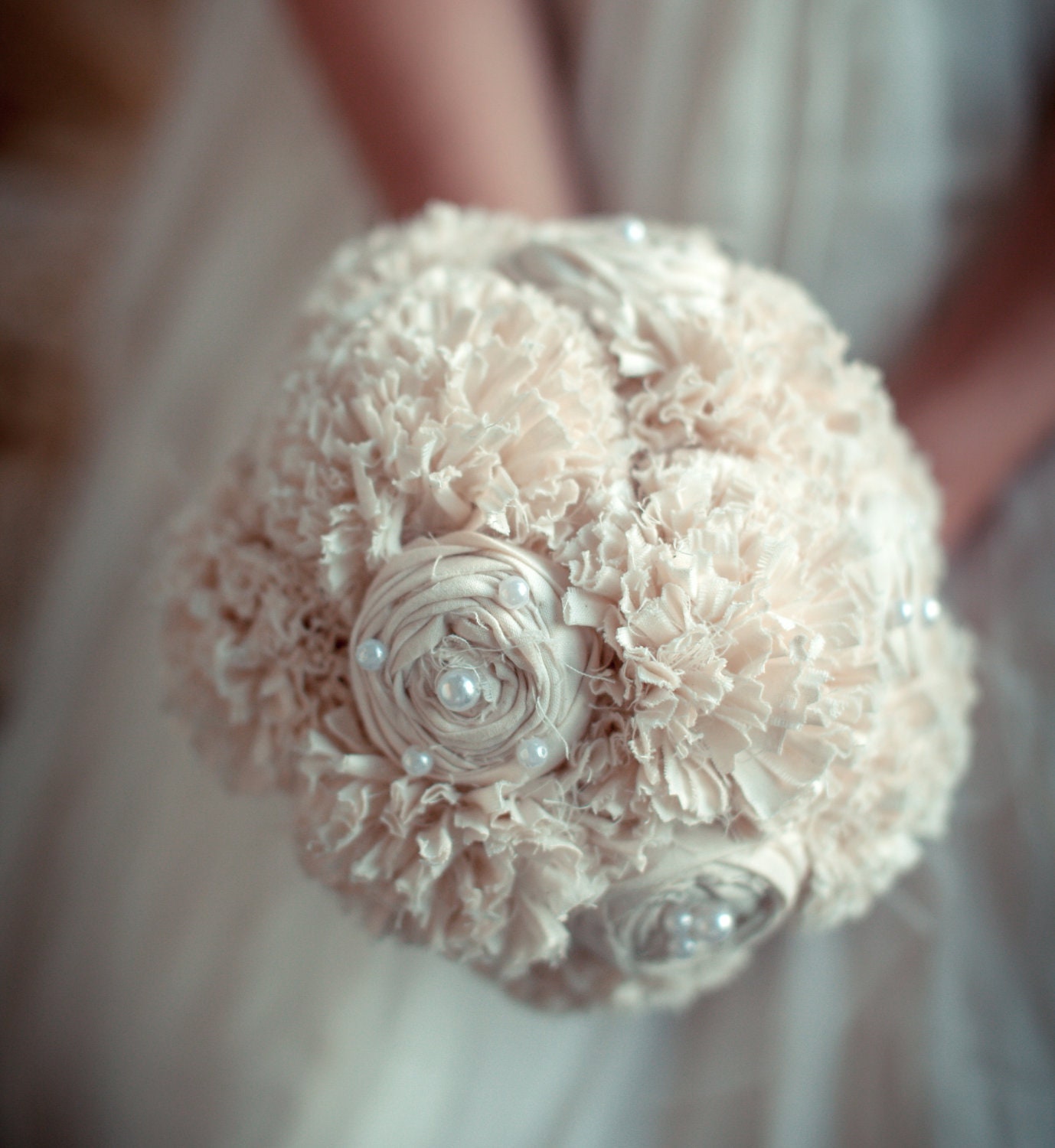Fabric Wedding Bouquet - Weddings, Bouquet, Vintage Wedding