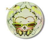 Original Painting-Kawaii Noir Vampire Baby-Neon Glasses Girl-Pinkytoast Art-8 inches