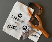 Seed Bombs with Slingshot - Slinger and Seed Balls for DIY Wildflower Guerrilla Gardening