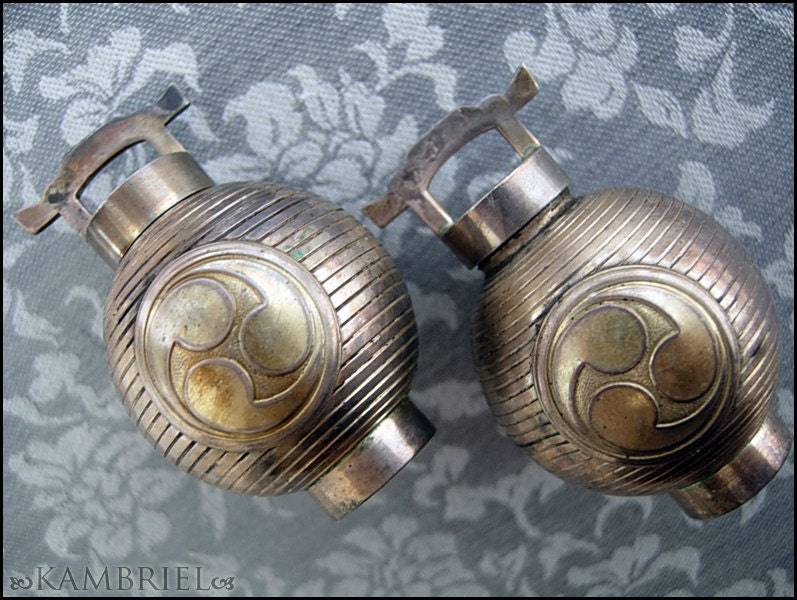 Vintage Estate - Silver Japanese Lantern Salt & Pepper shakers