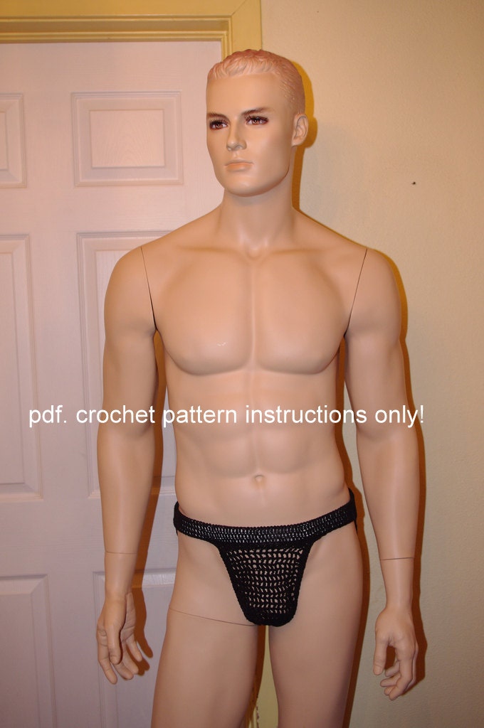 crochet pattern instructions to make Men's Jock Strap