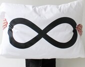 Unique Wedding Gift - His, Hers Infinity Pillowcases - Standard, 300TC Pima Cotton : bedding, wedding gift, black and white, 8