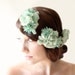 Bridal hair clips, Wedding hairpins, Bridal hair clip, Flower clip, Mint green wedding flower