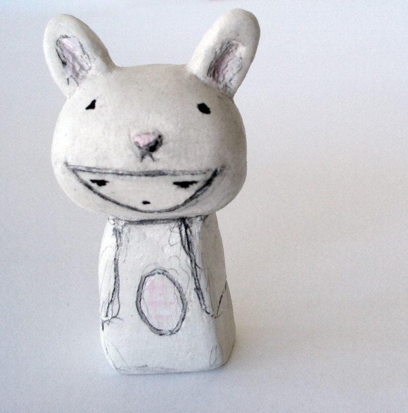 bunny girl mini clay doll in box