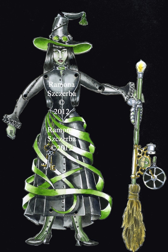 Gothic Wicked Witch Jointed Doll Digital Download