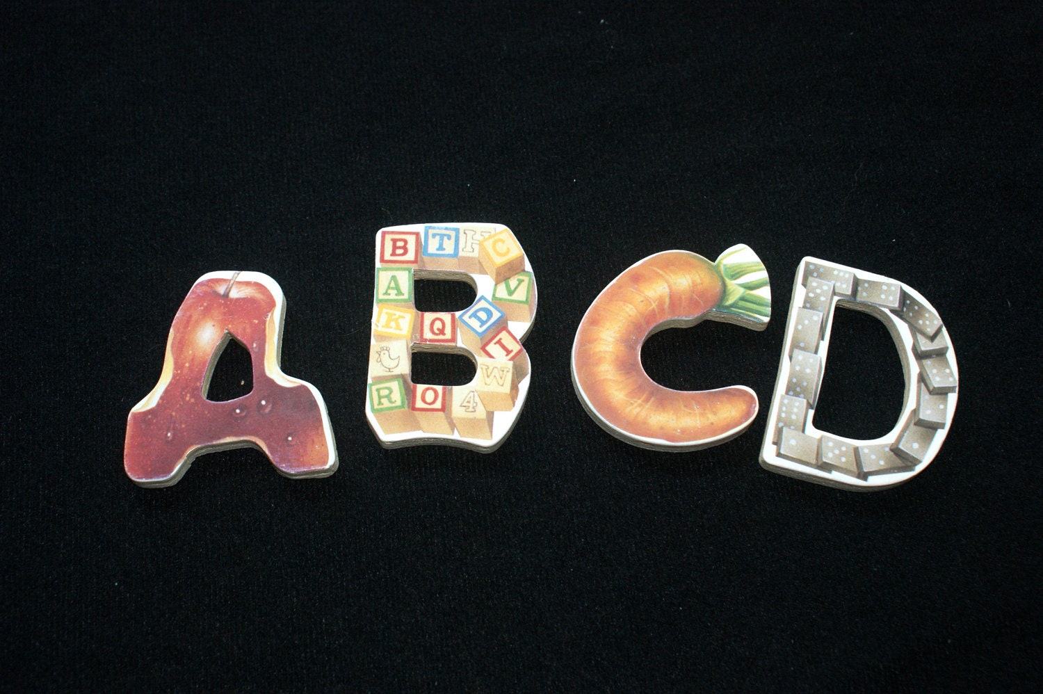 26 Large Alphabet Wooden Puzzle Pieces for Collage, Steampunk, Embellishments, or Altered Art