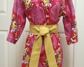 Make It Work Dress - size 6 - Loulouthi designer cotton kimono long sleeve dress tunic mini with sash belt