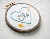 Small Baby Name Heart Sampler - Custom, Made to Order