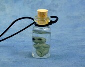 Alien Fetus Specimen Jar Necklace, Handmade Science Fiction Jewelry