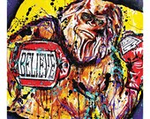 Believe in Bigfoot (or he will punch you in the face) - 12 x 12 High Quality Pop Art Print