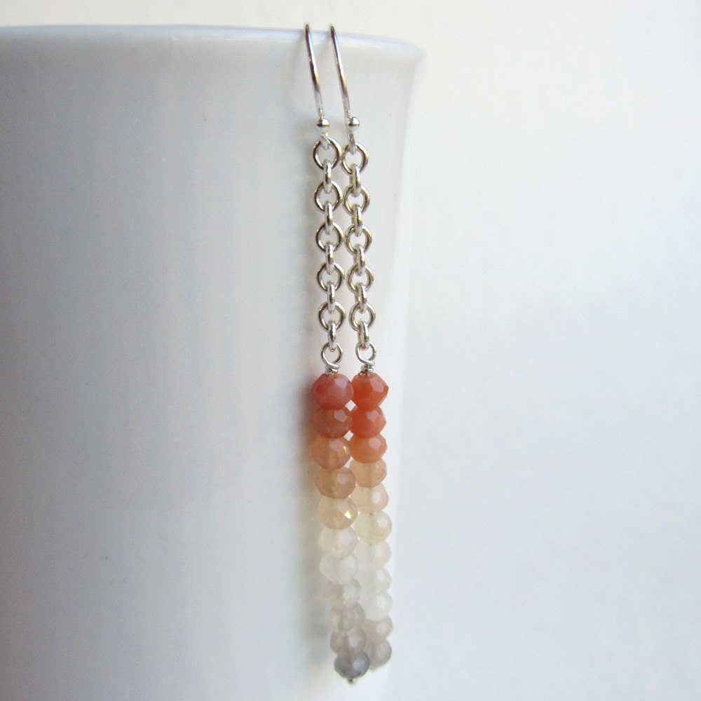 Ombre Moonstone Earrings