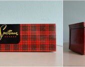 VINTAGE mid century red metal SPORTSMAN BOX