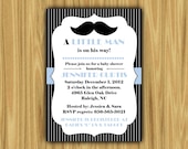 Mustache Baby Shower Invitations