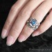 Haunted Flowers Top Knuckle Ring - Choose Your Color - Swarovski and Silver