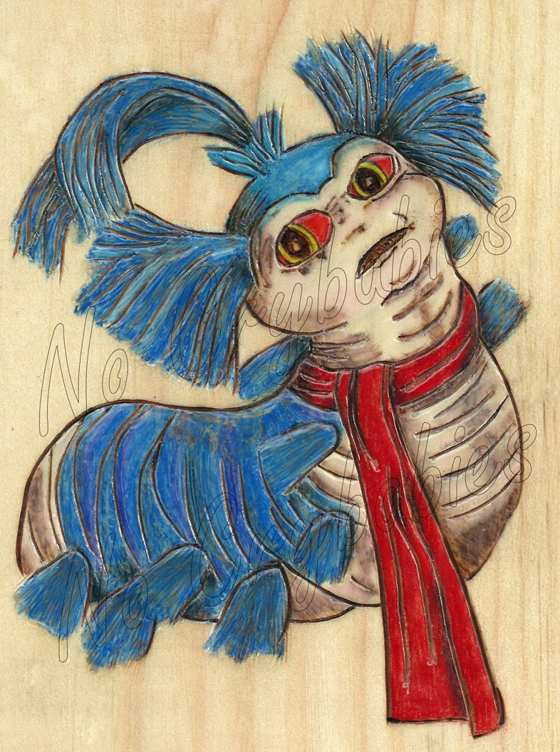 Print from Woodburning ... Worm